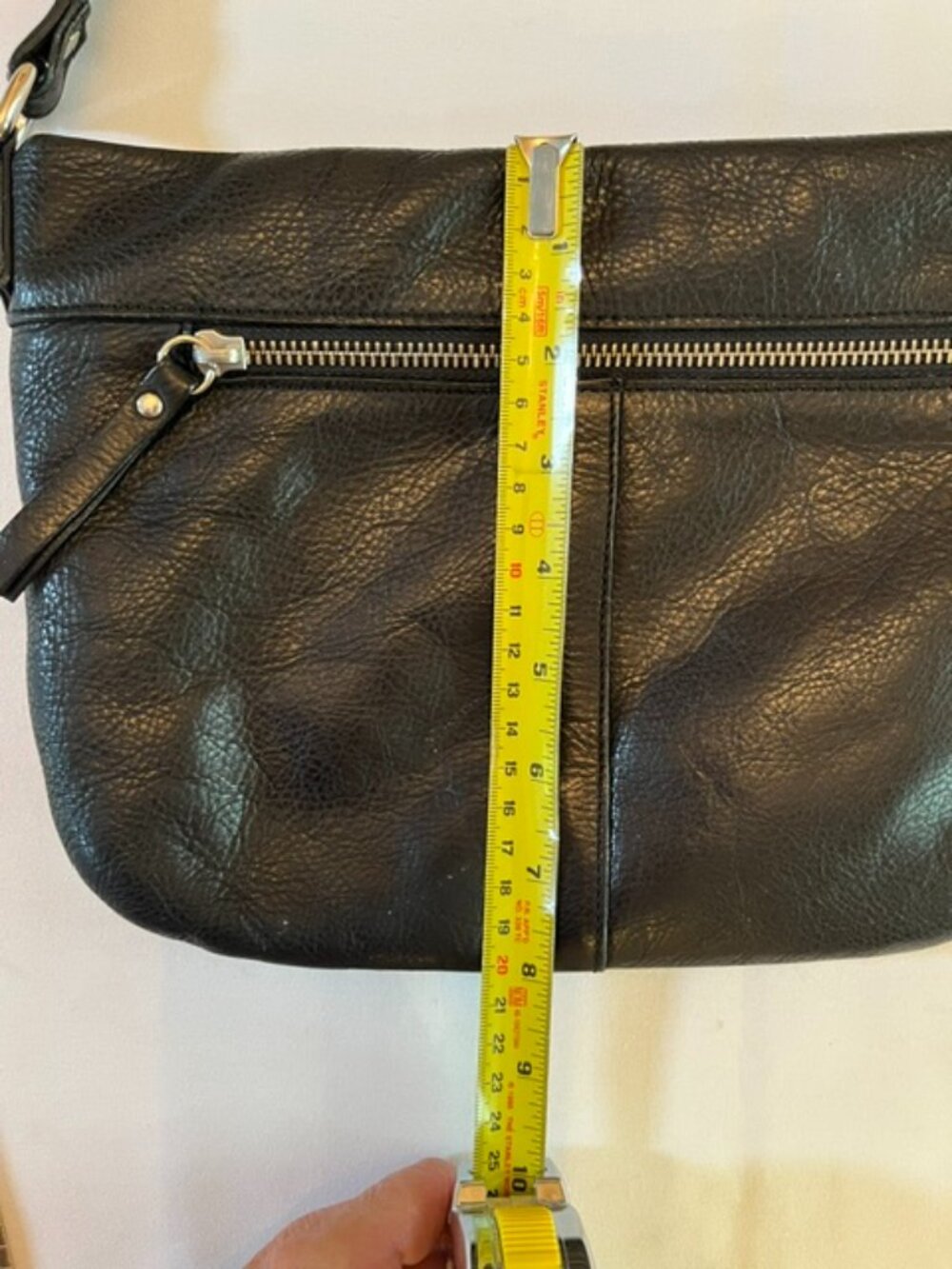 LUPO | Barcelona Black Pebbled High Quality Leather Crossbody Bag-EUC-Vintage - Picture 14 of 16